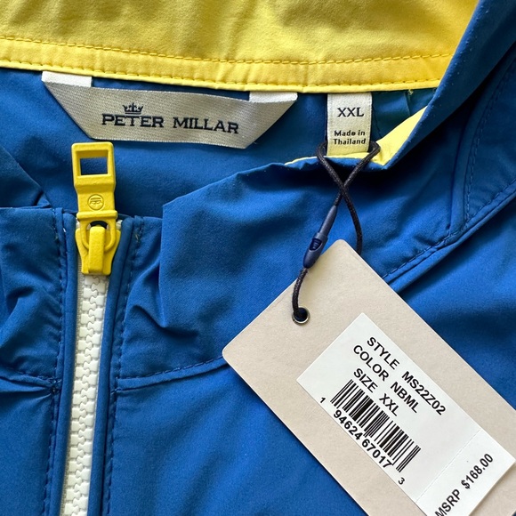 NWT Peter Millar Crown Sailing Nautilus Blue, White, Yellow Vest Size XXL - Picture 4 of 14
